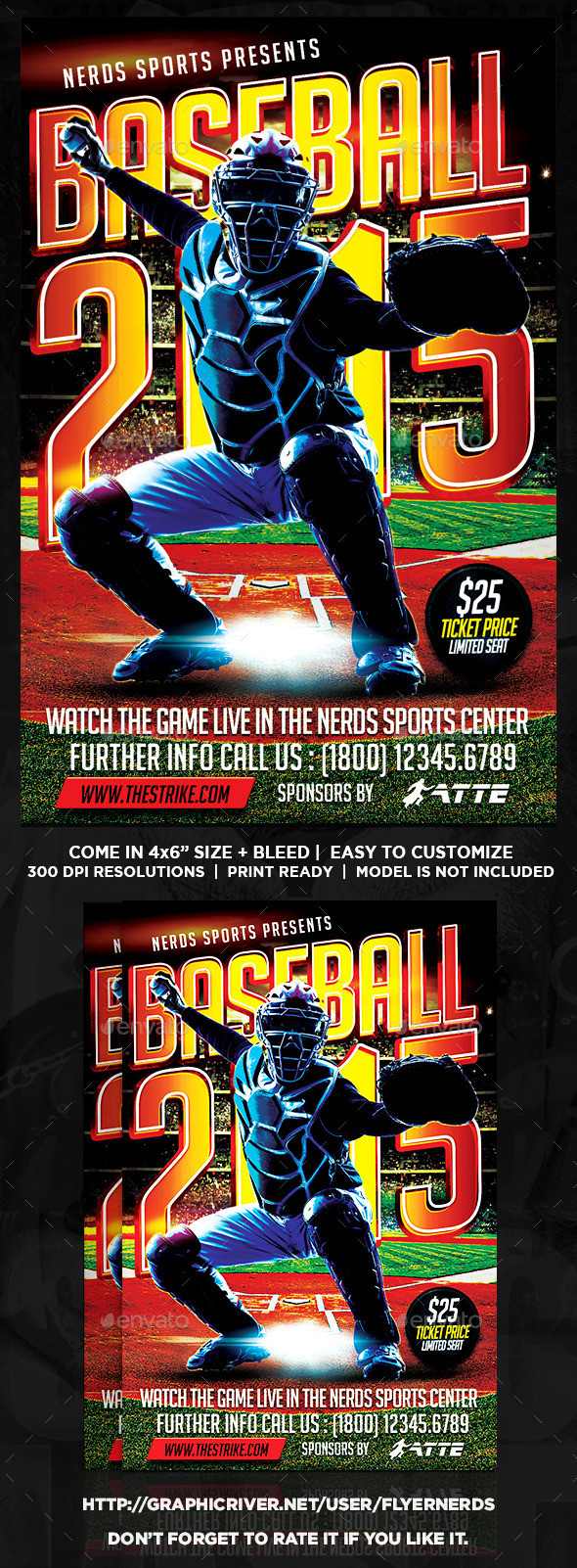 Baseball 2K15 Sports Flyer - Sports Events