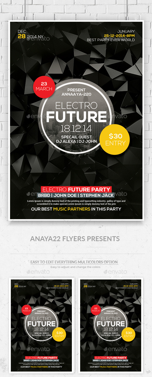 Futuristic Flyer Templates - Clubs & Parties Events