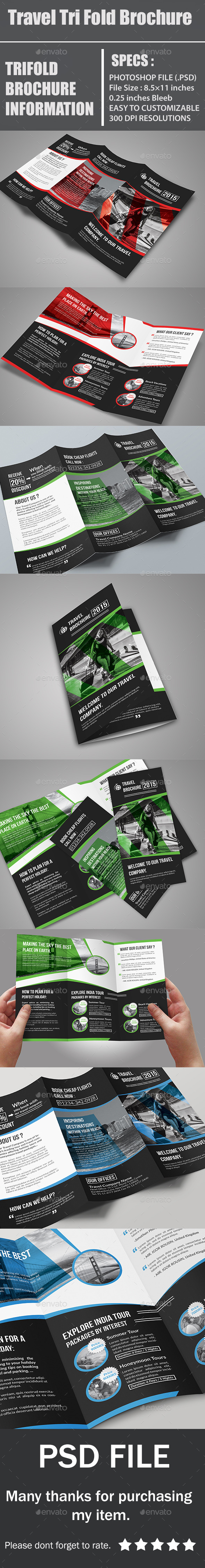 Travel Tri Fold Brochure - Corporate Brochures