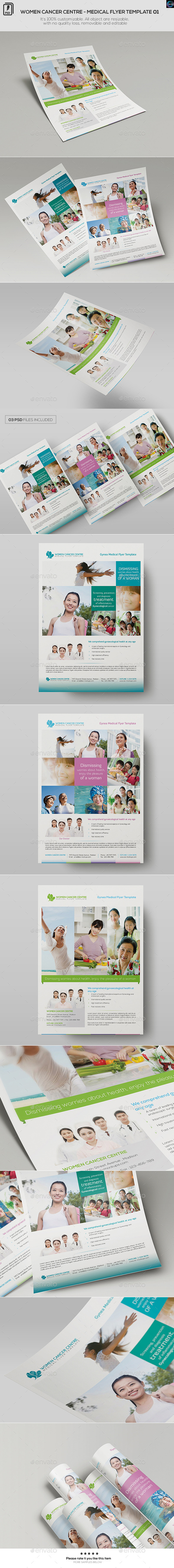 Women Cancer Centre - Medical Flyer Template 01 - Corporate Flyers