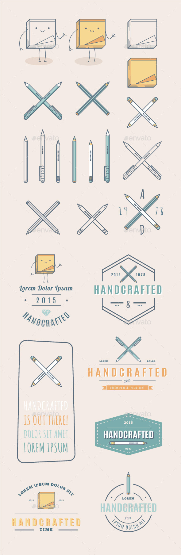 Trendy Retro Vintage Insignias and Logo - Miscellaneous Vectors