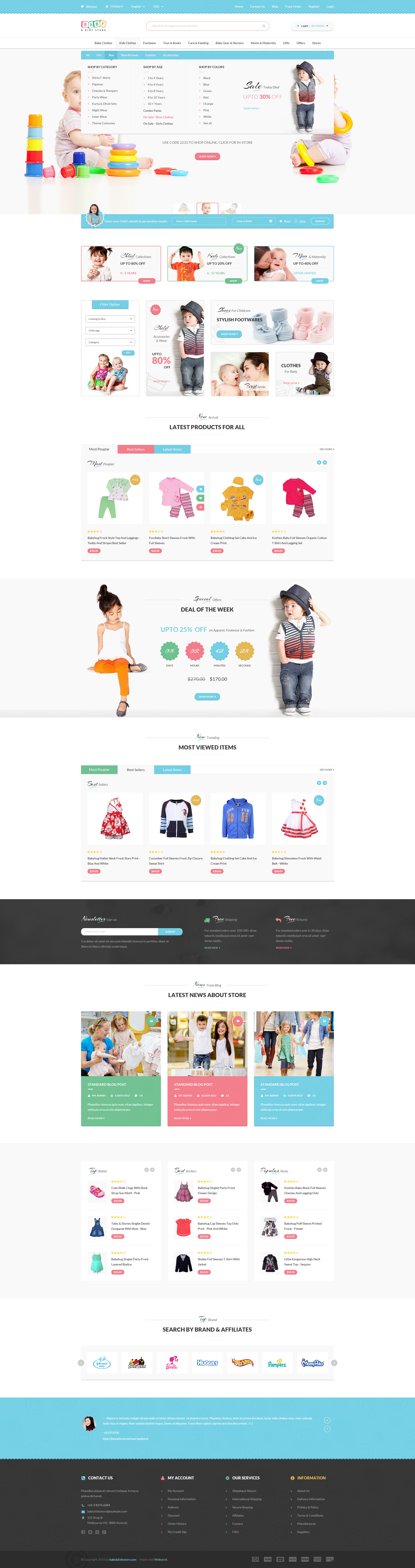 Baby & Kids Store eCommerce PSD Template by webstrot | ThemeForest