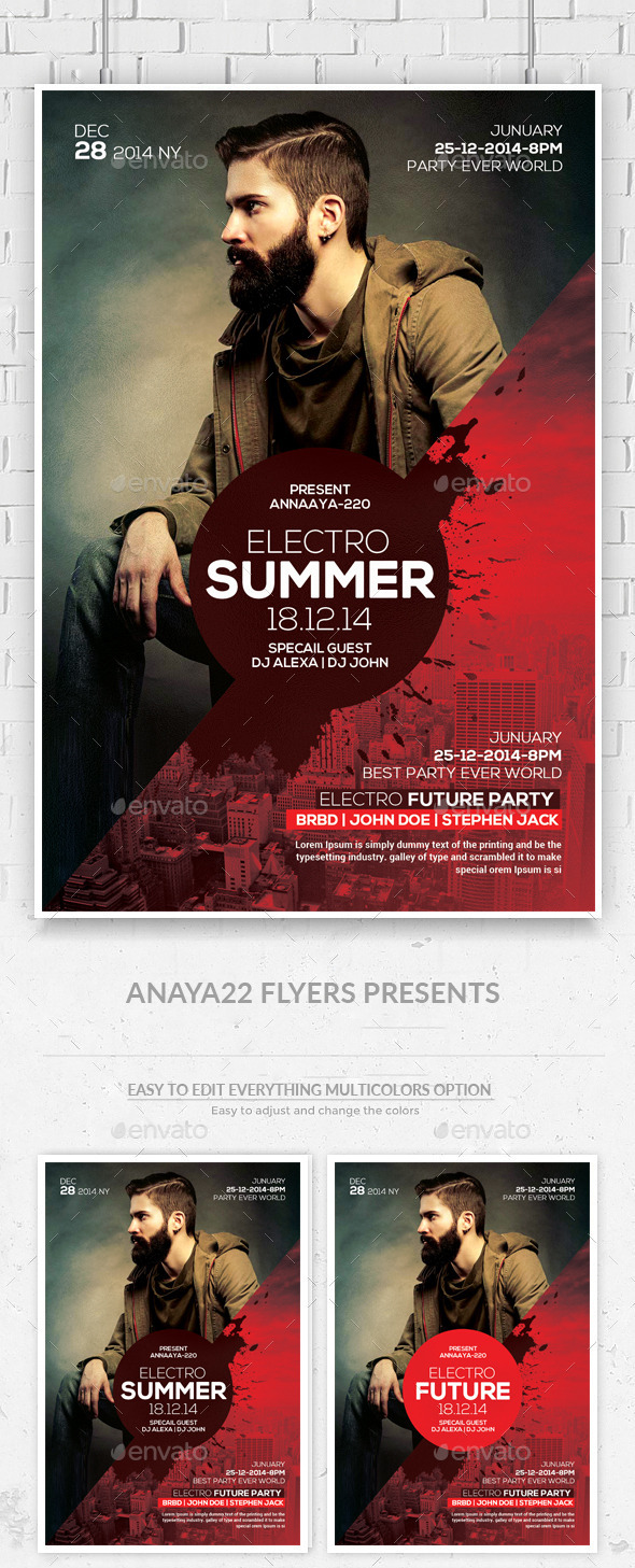 Electro Future Concert Dj Flyer - Clubs & Parties Events
