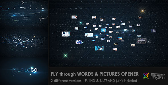 Fly through WordsImages - VideoHive 11918540