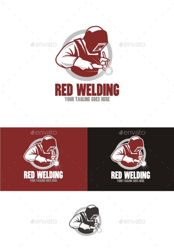 Red Welding - Humans Logo Templates