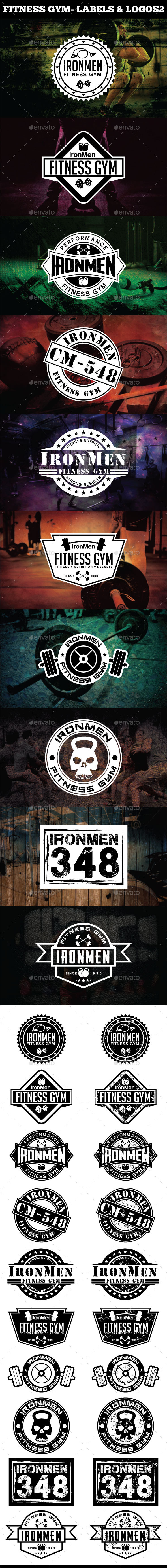 Fitness Gym - Labels & Badges - Badges & Stickers Web Elements