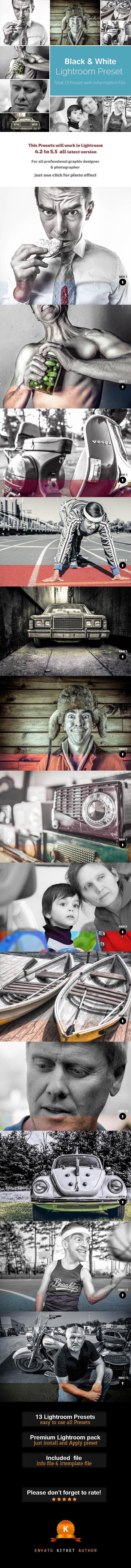 Black & White Preset - Black and white Lightroom Presets