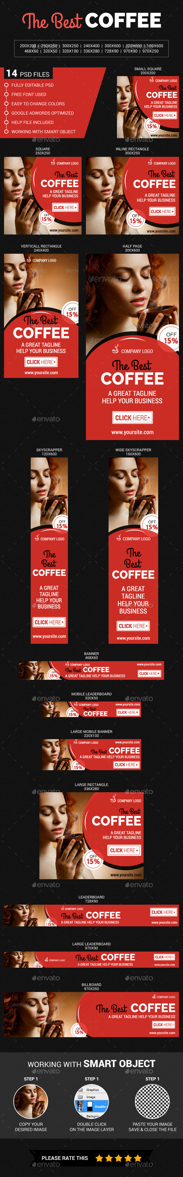 The Coffee - Banners & Ads Web Elements