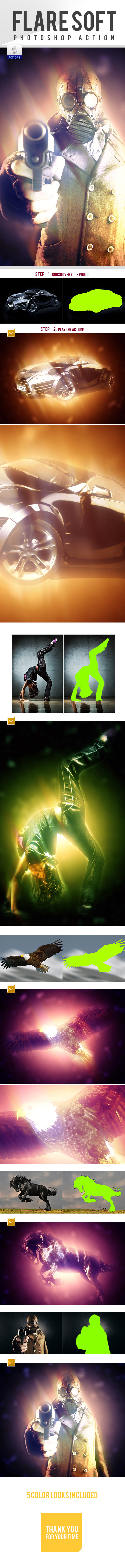 Flare Soft Action - Actions Photoshop