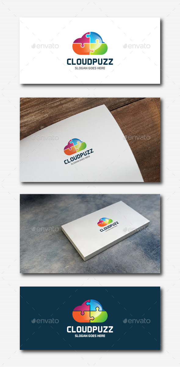 Cloud Puzzle Logo - Abstract Logo Templates
