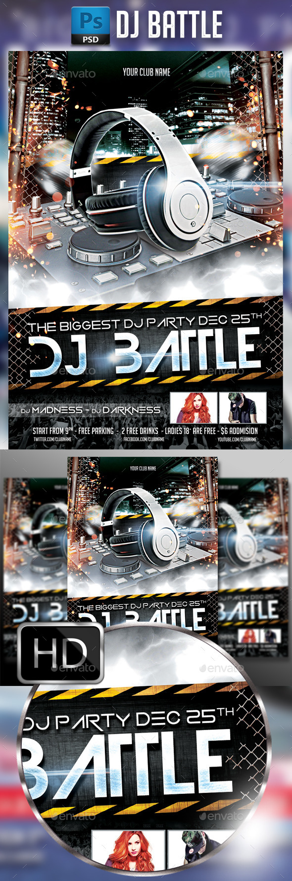DJ Battle Party - Events Flyers