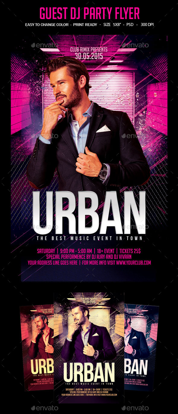 Guest Dj Party Flyer - Clubs & Parties Events