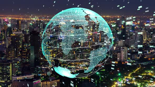 Global connection and the internet network modernization in smart city alt