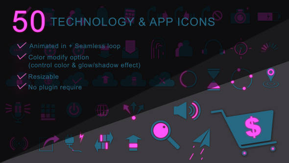Technology Icons - VideoHive 11924997