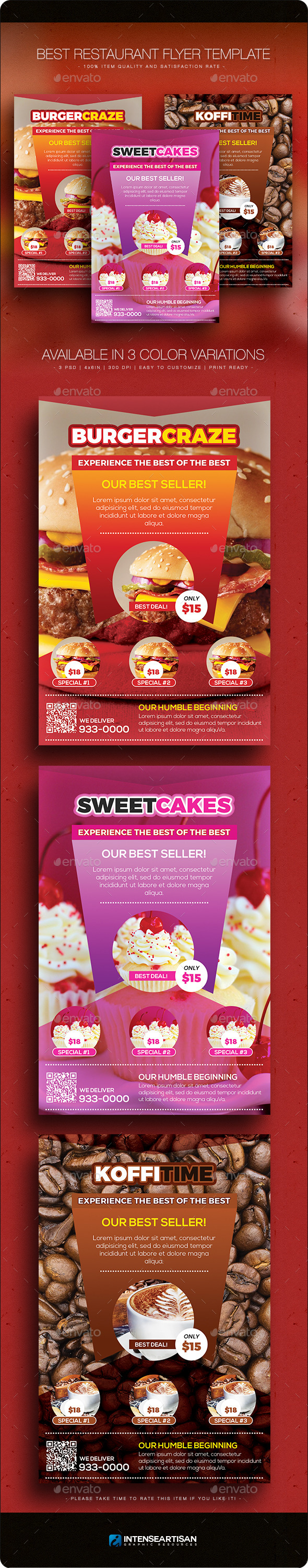 Food Resto - Restaurant Flyer - Restaurant Flyers