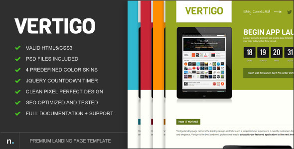 Vertigo Premium Landing - ThemeForest 2816468