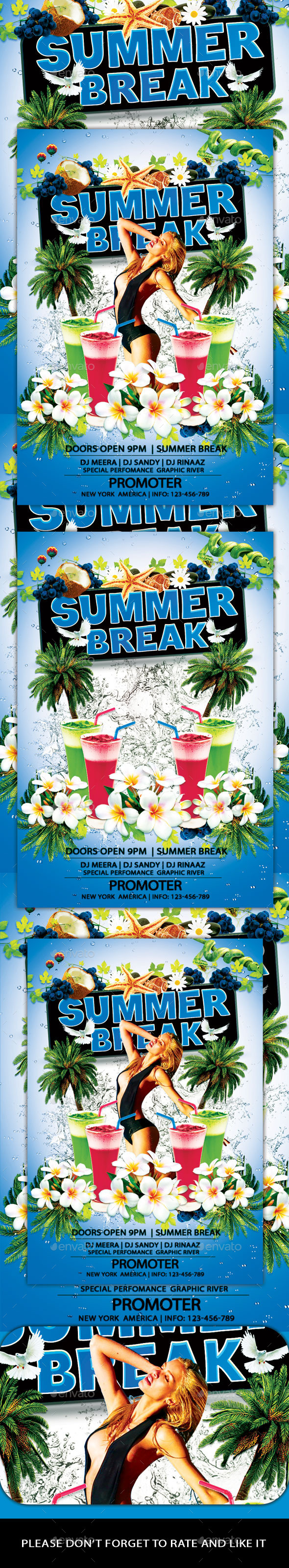 Summer Break Flyer - Flyers Print Templates