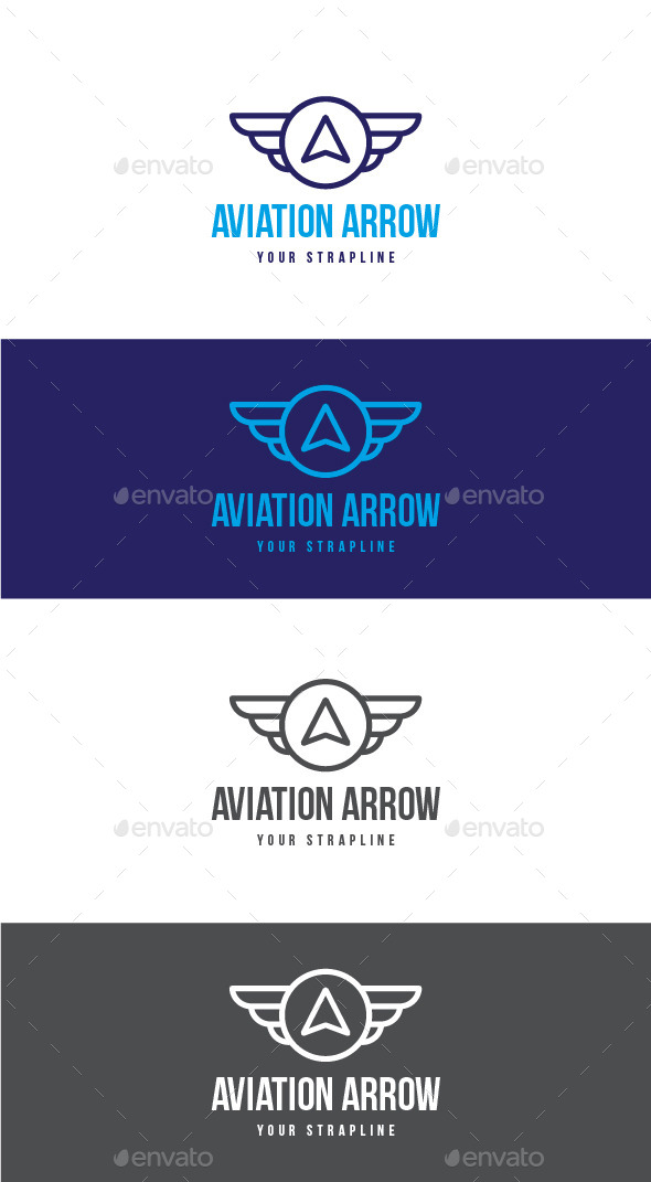 Aviation Arrow Letter A Logo - Letters Logo Templates