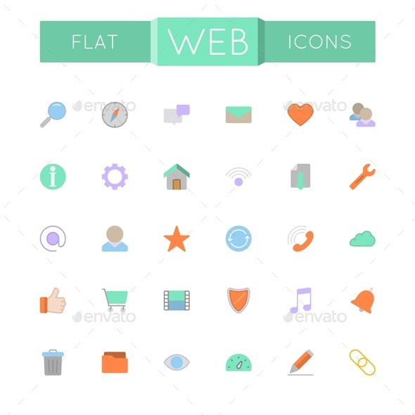 Vector Flat Web Icons - Web Icons