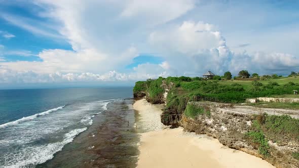 Aerial View of Dreamland Beach, Bukit Peninsula, Bali, Indonesia