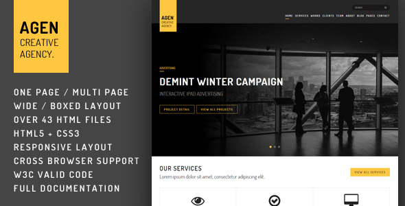 AGEN - HTML - ThemeForest 8904526