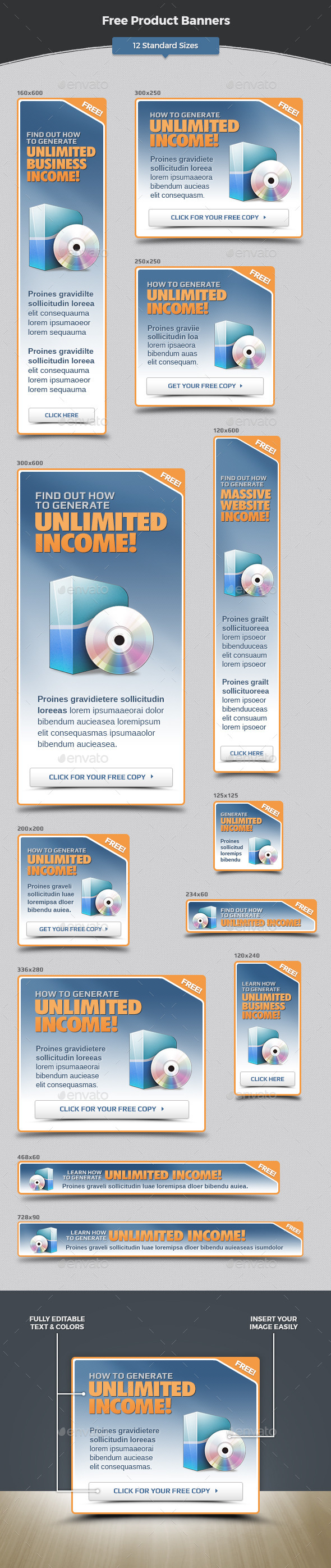 Free Product Banners - Banners & Ads Web Elements