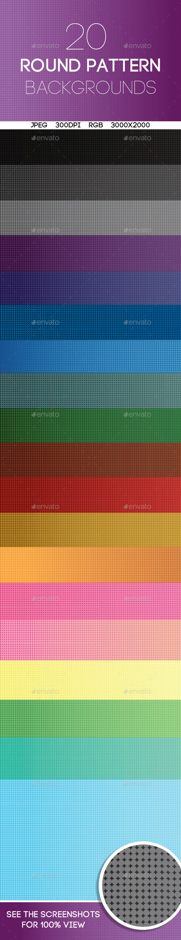20 Round Pattern Backgrounds - Backgrounds Graphics