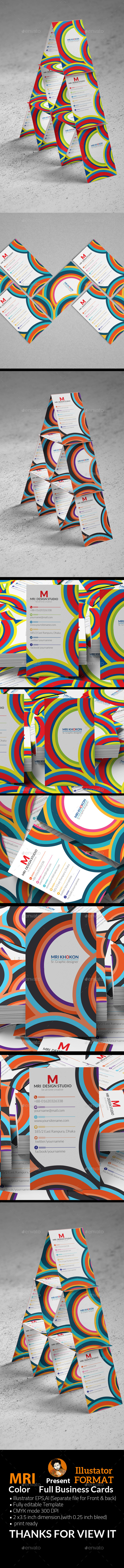 Colourful Business Cards - Business Cards Print Templates