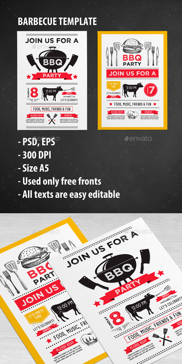 Bbq Party Invitation - Events Flyers