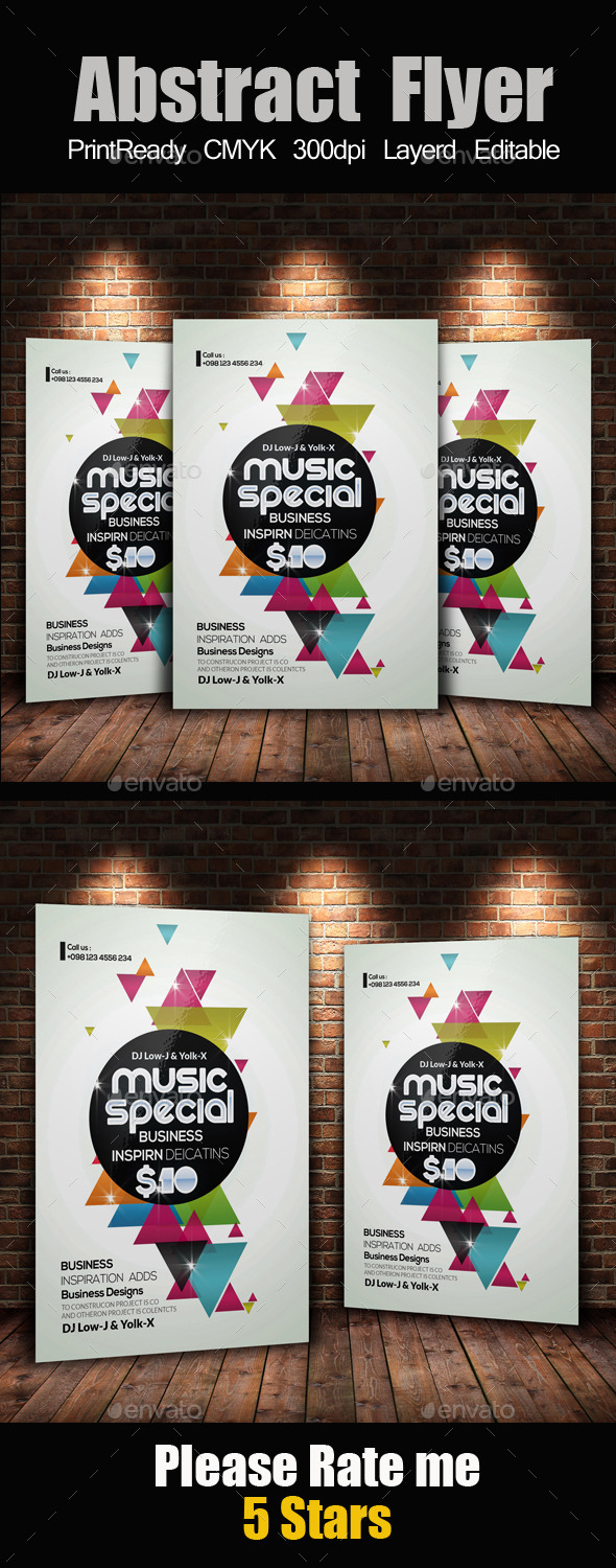 Electro & Futuristic Flyer Template - Events Flyers
