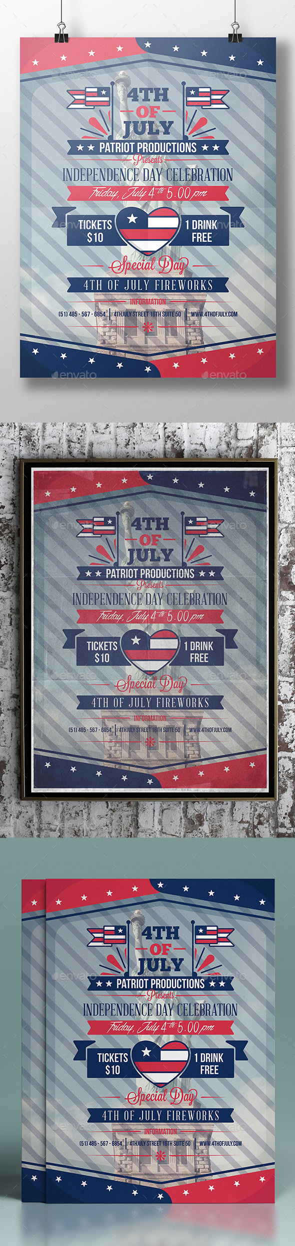 4th Of July Flyer Template - Clubs & Parties Events