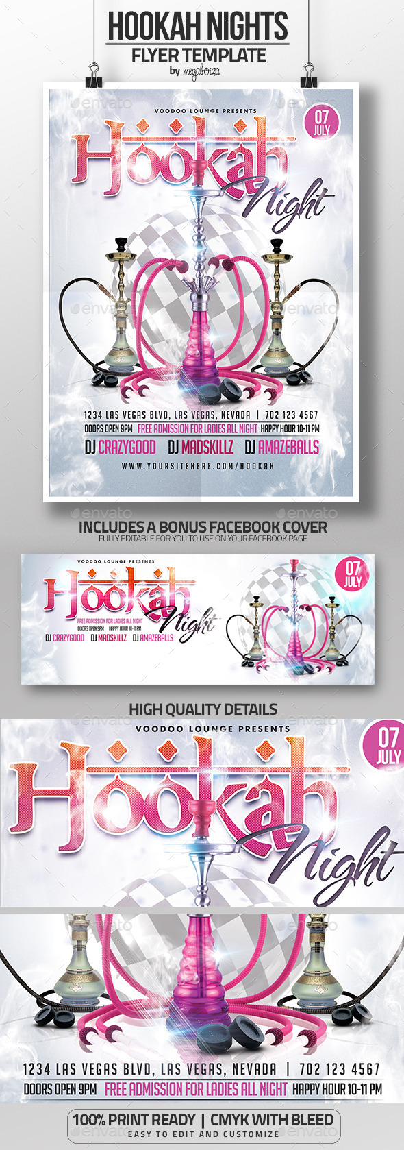 Hookah Night Flyer / Poster Template - Clubs & Parties Events