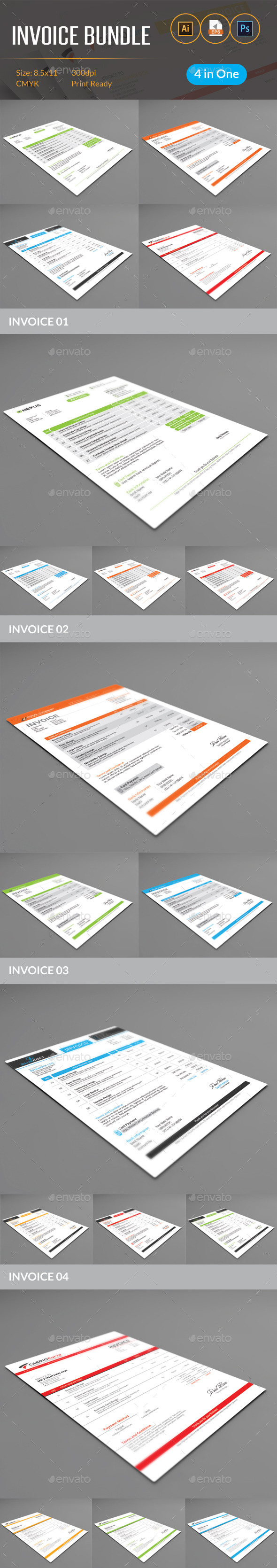 Invoice Bundle - Proposals & Invoices Stationery