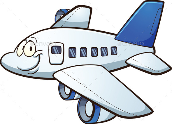 Cartoon Airplane - Travel Conceptual