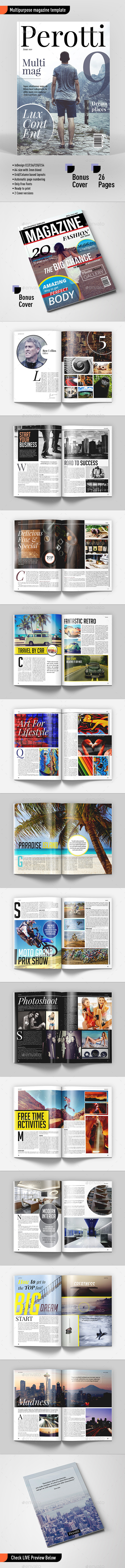 Multipurpose Magazine Template - Magazines Print Templates