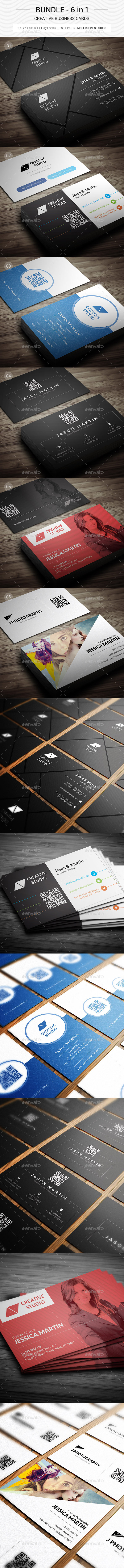 Bundle - 6 in 1 - 128 - Creative Business Cards