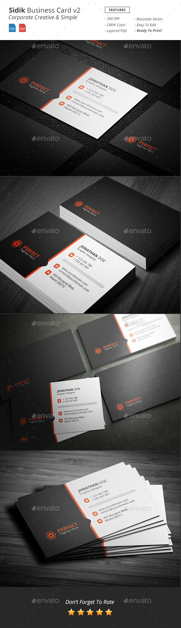 Sidik - Creative Business Card v2 - Business Cards Print Templates