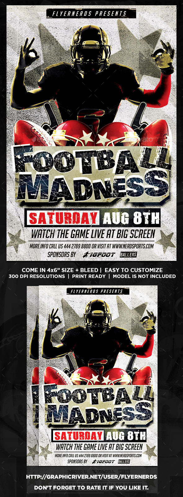 Football Madness 2K15 Sports Flyer - Sports Events