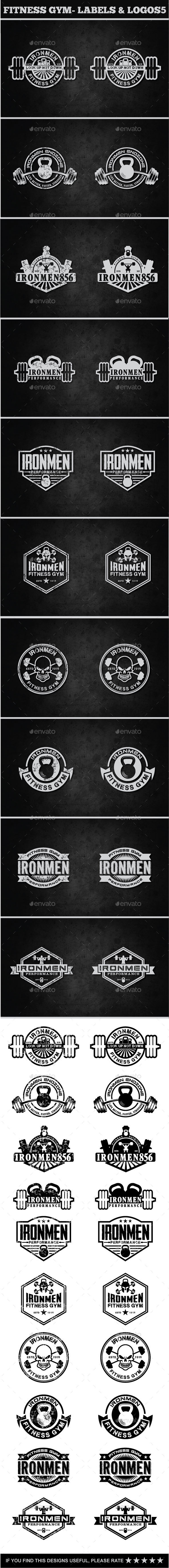 Fitness Gym - Labels & Badges - Badges & Stickers Web Elements