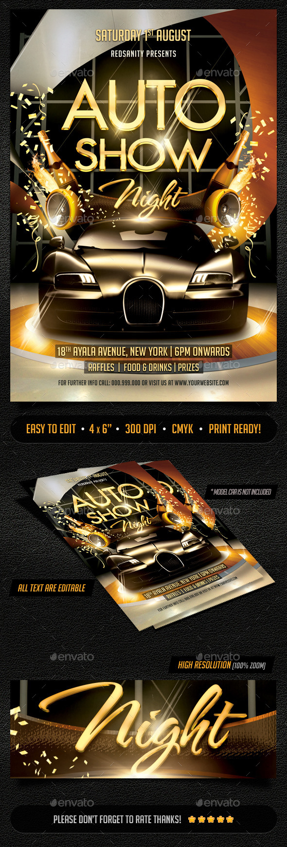 Auto Show Flyer - Clubs & Parties Events