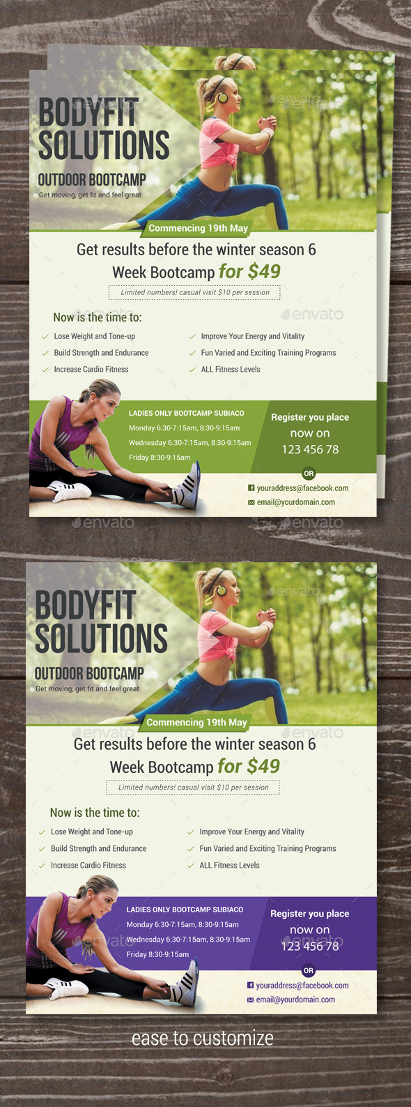 Fitness Bootcamp Flyer - Sports Events