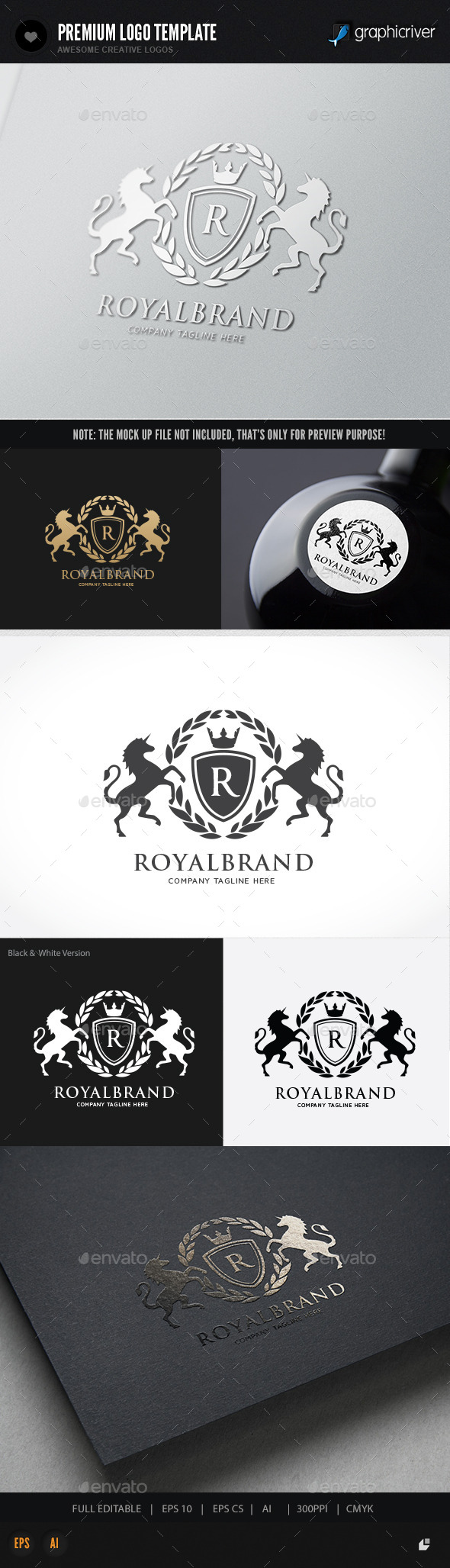 Royal Brand - Crests Logo Templates