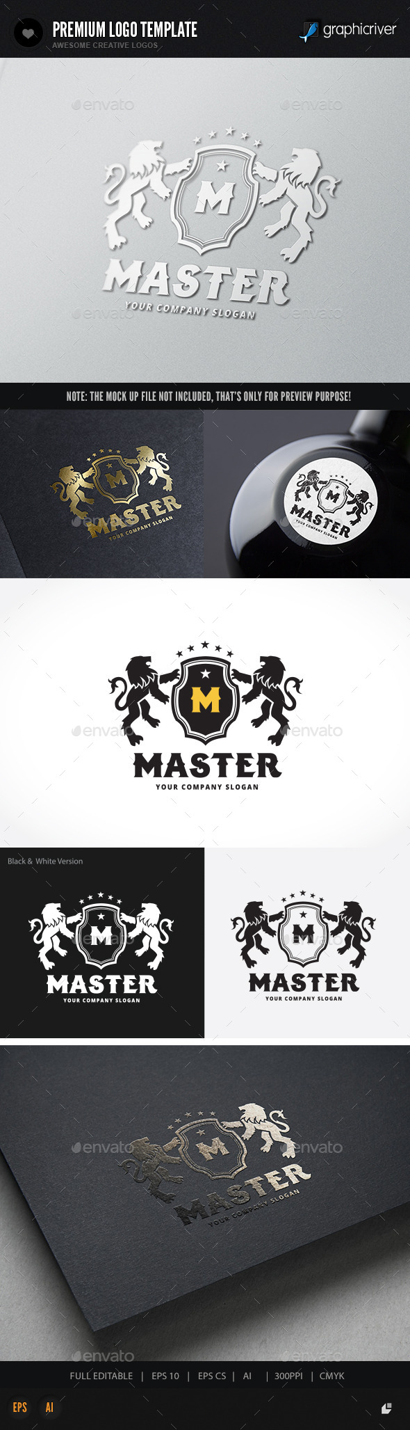 Lion Master - Crests Logo Templates