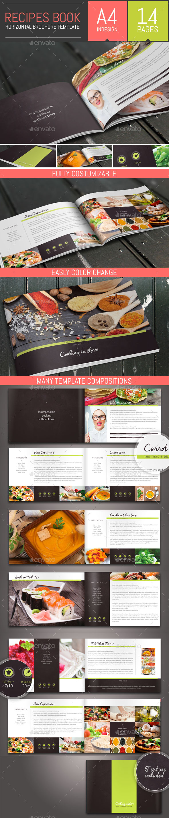 Recipes Book / Brochure Template - Informational Brochures