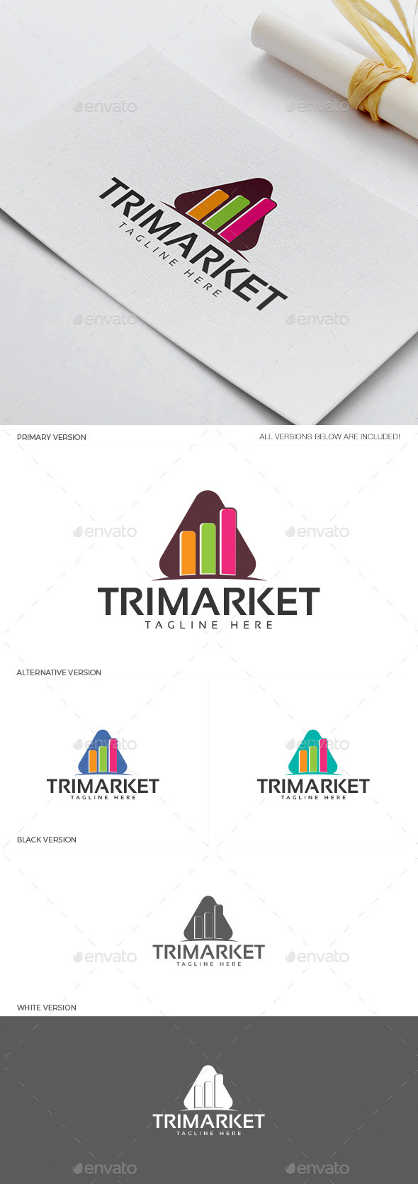 Trimarket Logo - Objects Logo Templates