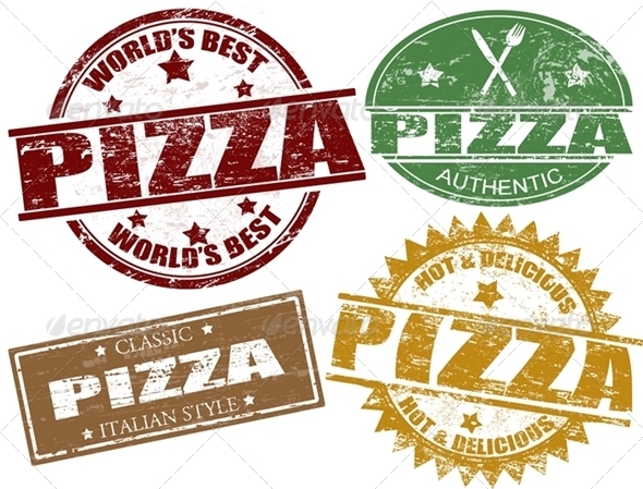 Pizza Stamps - Food Objects
