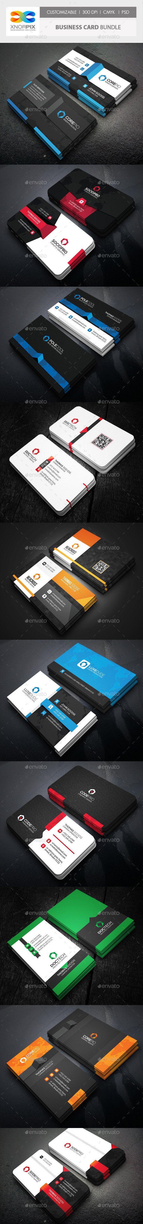Business Card Bundle 10 in 1 - Corporate Business Cards