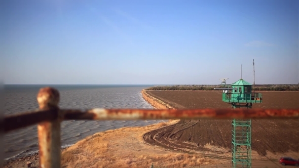 View On Radar From Lighthouse With Blue Sky
