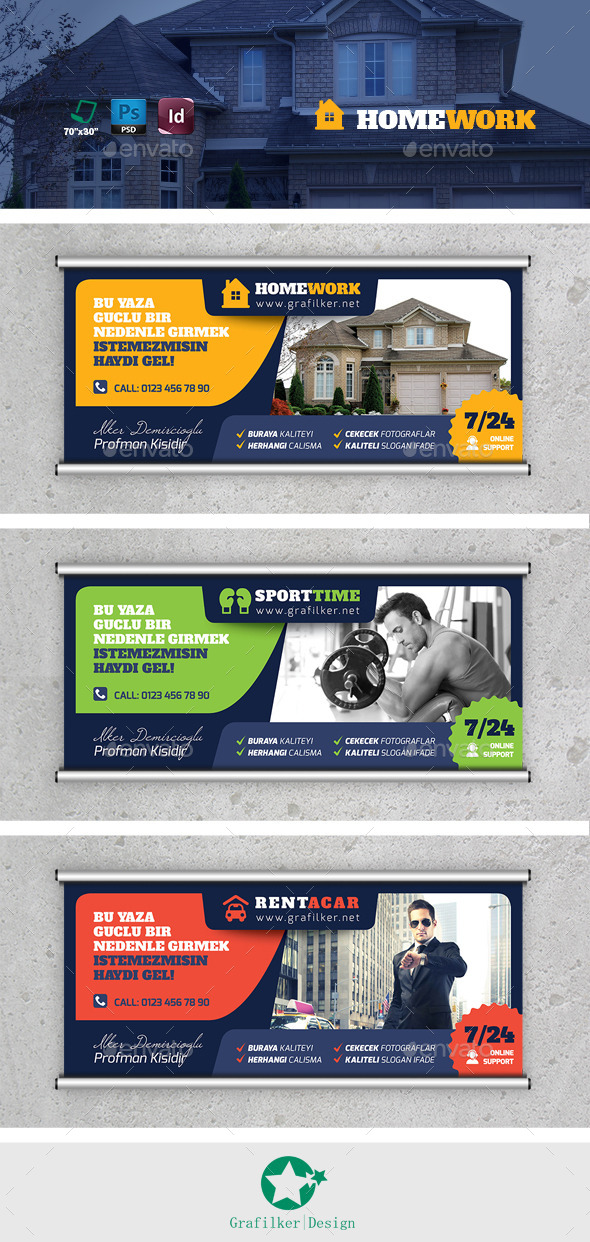 Multipurpose Billboard Templates - Signage Print Templates