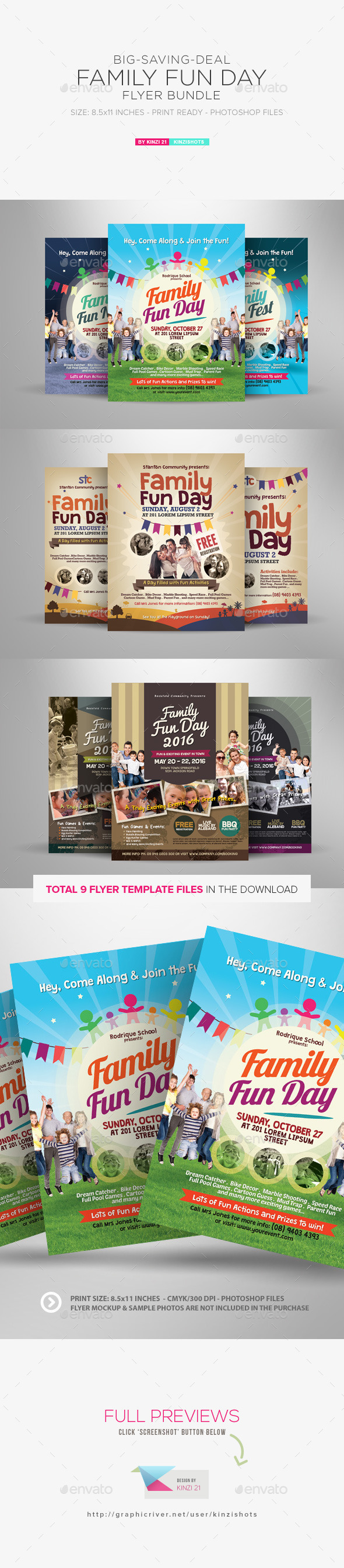 Family Fun Day Flyer Bundle - Miscellaneous Events
